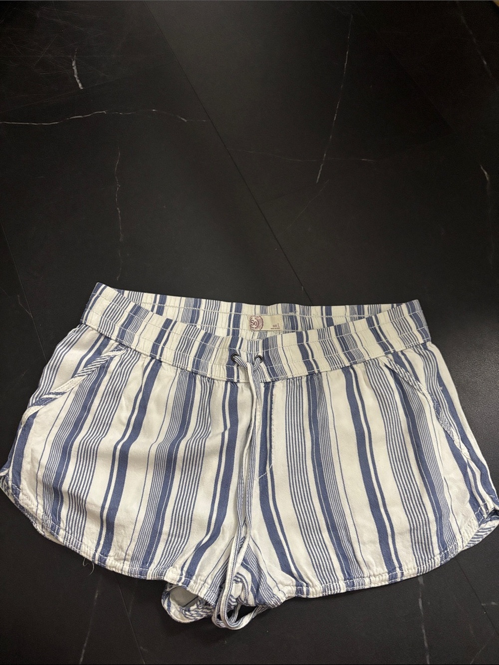 Heritage Blue & White Striped Athletic Shorts